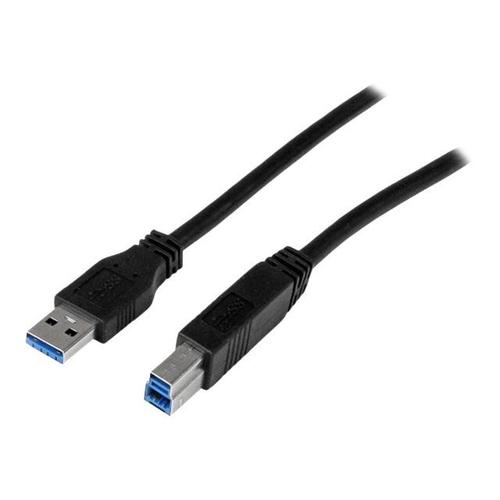 StarTech.com Câble certifié USB 3.0 A vers B de 2 m - Cordon USB3 SuperSpeed USB A vers USB B en noir - M/M - Câble USB - USB Type B (M) pour USB type A (M) - USB 3.0 - 2 m - moulé - noir - pour...