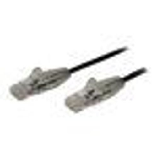 StarTech.com Cable reseau Ethernet RJ45 Cat6 de 1 m - Cordon de brassage mince Cat 6 UTP sans crochet - Fil Gigabit noir (N6PAT100CMBKS) - Cordon de raccordement - RJ-45 (M) pour RJ-45 (M) - 1 m...