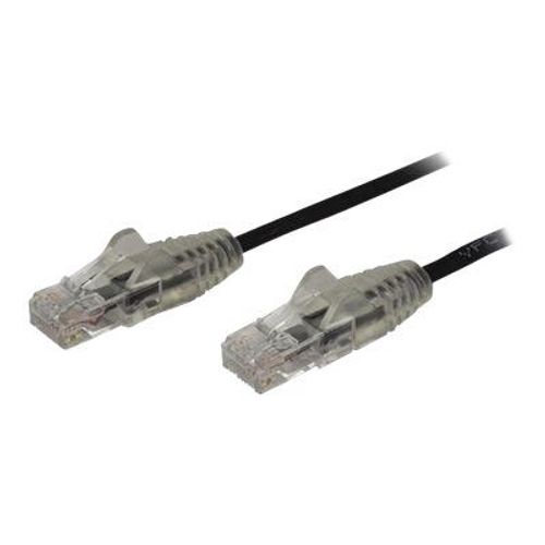 StarTech.com Cable reseau Ethernet RJ45 Cat6 de 2,5 m - Cordon de brassage mince Cat 6 UTP sans crochet - Fil Gigabit noir (N6PAT250CMBKS) - Cordon de raccordement - RJ-45 (M) pour RJ-45 (M) -...