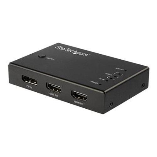 StarTech.com 4 Port HDMI Video Switch - 3x HDMI & 1x DisplayPort - 4K 60Hz - Commutateur vidéo/audio - 3 x HDMI + 1 x DisplayPort - de bureau
