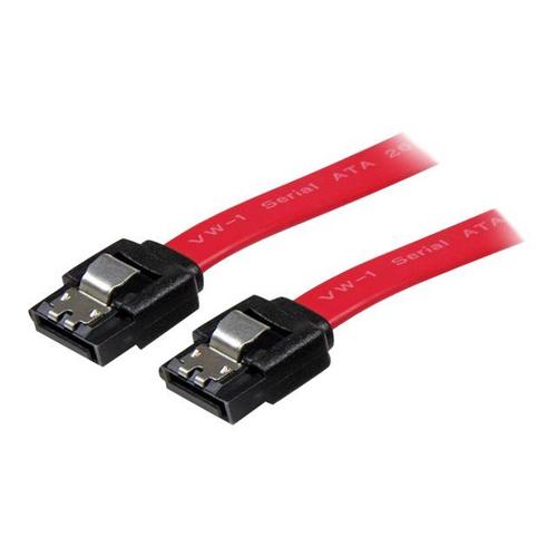 StarTech.com Câble SATA avec verrouillage de 61 cm (LSATA24) - Câble SATA - Serial ATA 150/300/600 - SATA (R) pour SATA (R) - 61 cm - verrouillé - rouge - pour P/N: 10P6G-PCIE-SATA-CARD...