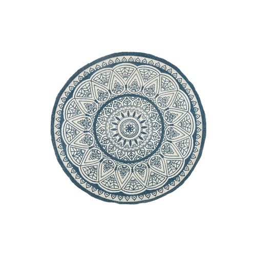 Tapis Rond Bleu 120 Cm Anadere