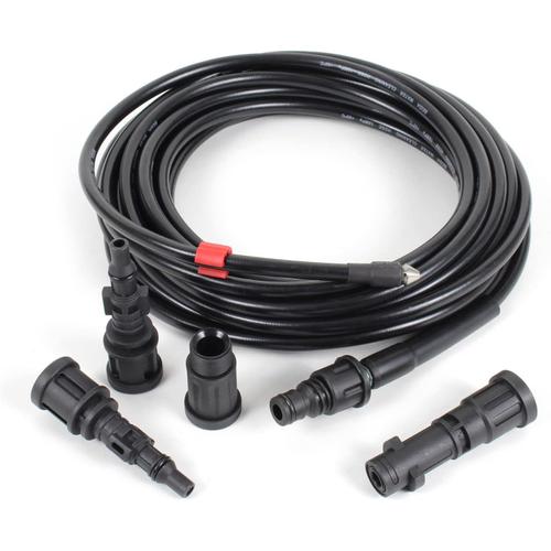 Noire XPOtool Tuyau Déboucheur Canalisation 15m 4 Adaptateurs pour Nettoyeur de haute pression 160bars