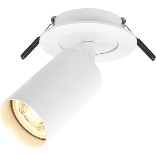 Blanc 1 Spot Spots de Plafond Orientable & Pivotant Plafonnier LED Spot Blanc avec Douille GU10, éclairage de Plafond LED avec anneau frontal amovible, Spot Led Encastrable pour Cuisine, Couloir, sans