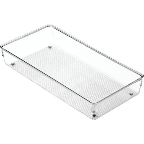 Transparent Idesign Linus Boite Stockage Pour Tiroir, Grand Bac Plastique Pour Couverts Et Autres Accessoires, Transparent