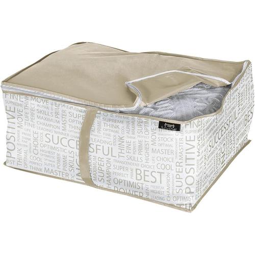 Brun/Gris Domopak 909032 Housse De Rangement Sous Lit Polyester/Plastique Brun/Gris 55 X 45 X 25 Cm