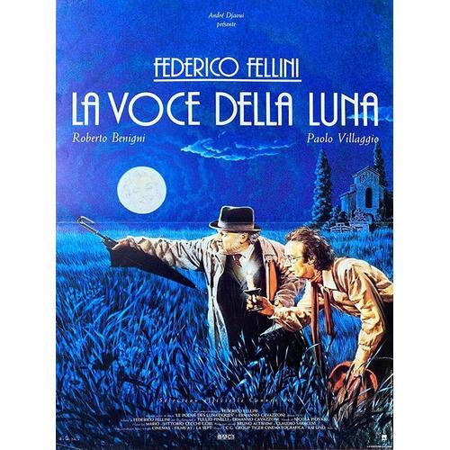 La Voce Della Luna - Véritable Affiche De Cinéma Pliée - Format 40x60 Cm - De Federico Fellini Avec Roberto Benigni, Paolo Villaggio, Nadia Ottaviani - 1990