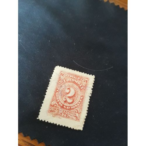 Timbre Colombie Chiffres Taxe 1908 Environ Tp20