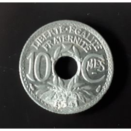 10 Centimes Lindauer, Zinc, Cmes Souligné 1941