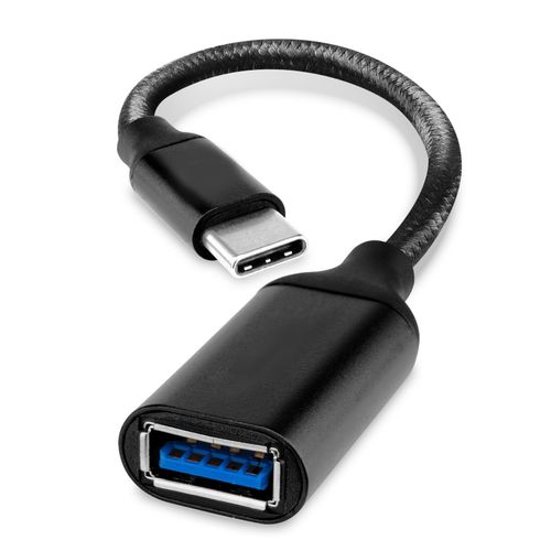 PH26 Câble Adaptateur USB-C vers USB-A OTG compatible Realme C51s - USB C Mâle vers USB A Femelle Nylon Tressé Aluminium