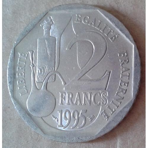 Pièce 2 Francs 1995 Commémorative Centenaire De La Mort De Louis Pasteur (1895-1995)