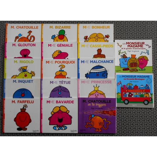 Lot De 17 Livres Collection Monsieur Madame Mr Mme - Roger Hargreaves - Hachette