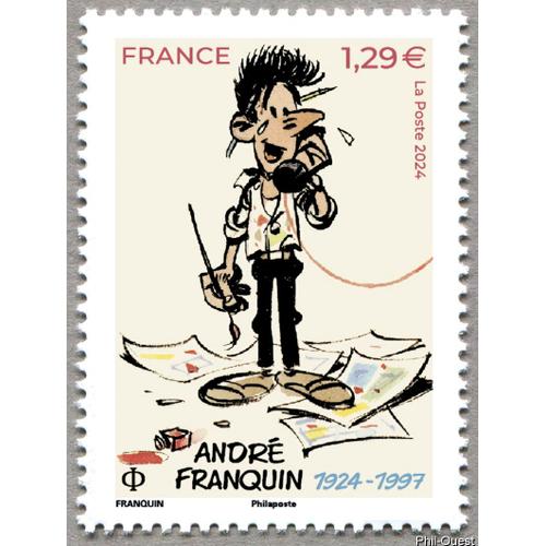 Centenaire De La Naissance D'andré Franquin Auteur De Bandes Dessinées Année 2024 N° 5745 Yvert Et Tellier Luxe