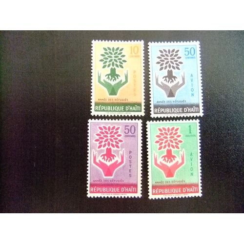 L 59 Republique D´Haiti 1960 / Año Del Refugiado - World Refugee Year / Yvert 431 /32+Pa 187/88 (*)