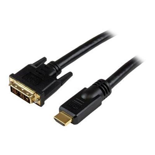 StarTech.com 7m HDMI to DVI-D Cable - HDMI to DVI Adapter / Converter Cable - 1x DVI-D Male 1x HDMI Male - Black 7 meters (HDDVIMM7M) - Câble adaptateur - DVI-D mâle pour HDMI mâle - 7 m - blindé...