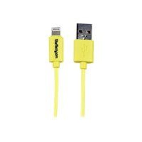 StarTech.com Câble Apple Lightning vers USB pour iPhone, iPod, iPad 1m - Cordon de charge / synchronisation  Mâle/Mâle - Jaune - Câble Lightning - Lightning mâle pour USB mâle - 1 m - double...