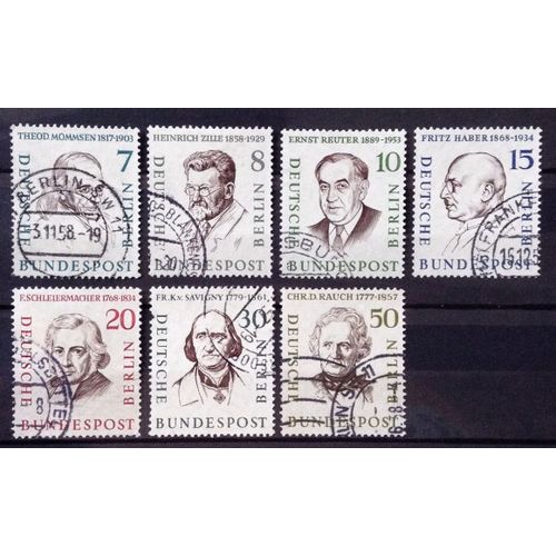Allemagne - Berlin - Timbres Personnages 1957 Obl - N22393