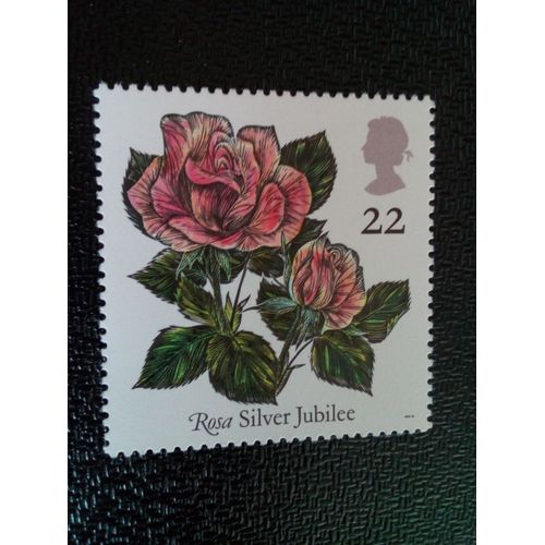 Timbre Royaume Unis Yt 1551 Jubilé D'argent "Rosa" 1991 ( 030804 )