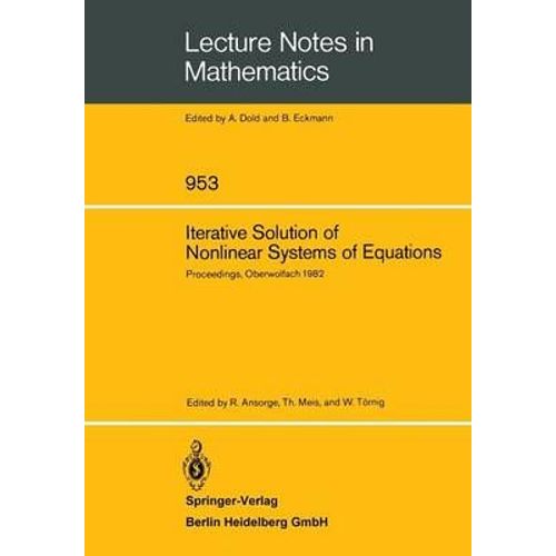Iterative Solution Of Nonlinear Systems Of Equations