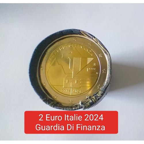 Pièce 2 Euros Commémorative Italie 2024 Gardes Des Finances Neuve De Rouleau Fdc