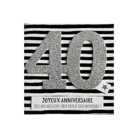 40th FILLE CARTE D'ANNIVERSAIRE ~ 40 ans Design Moderne Qualité Carte & Lovely Verset