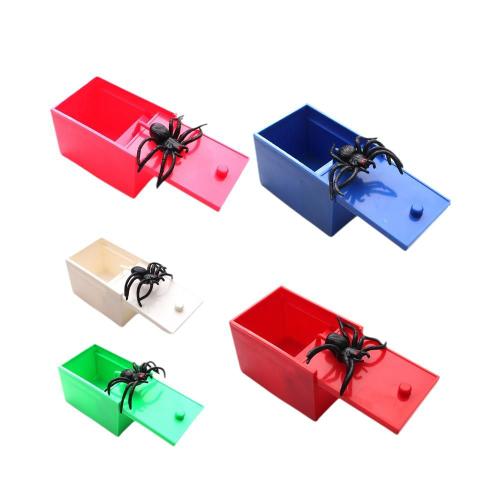 Couleur Aleatoire Taille Unique Prank Spider Scare Box Cache Au Cas Où Drole Halloween Jouet Scarebox Truc Blague Jouets Cadeau