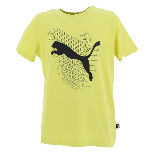 Tee Shirt Manches Courtes Puma B Graf Cat Tee Jaune Fluorescent