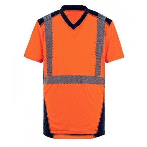 Tee-shirt haute visibilité - réfléchissant - orange - S - Bali T2S