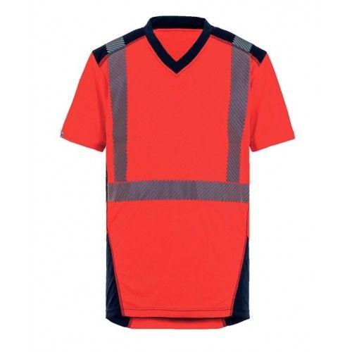 Tee-shirt haute visibilité - réfléchissant - rouge - L - Bali T2S
