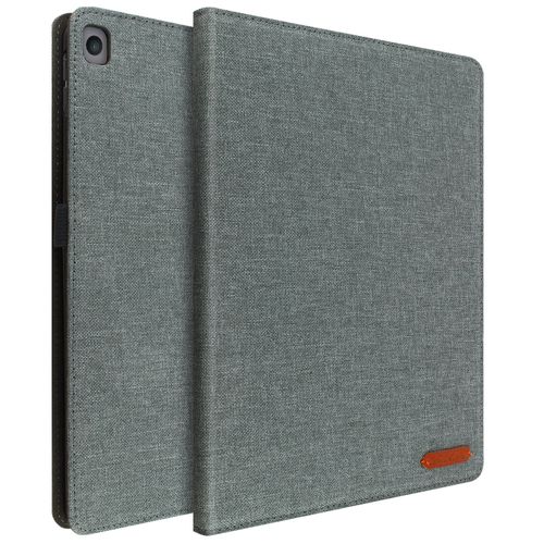 Housse Ipad 2021, 2020 Et 2019 10.2 Rangements Cartes Fonction Support Fin Gris