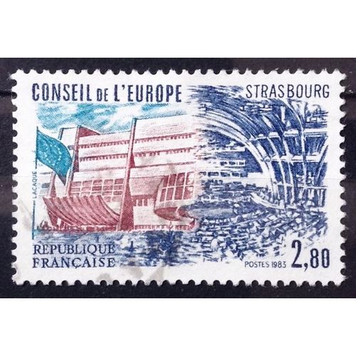 Conseil De L'europe - Palais De Strasbourg 2,80 (Superbe Service N° 78) Obl - France Année 1983 - N29066