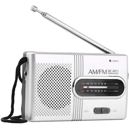 Universal Portable AM/FM Mini Radio Haut-parleurs stéréo Récepteur Lecteur de Musique de Poche Haut-Parleur intégré pour Les Personnes âgées