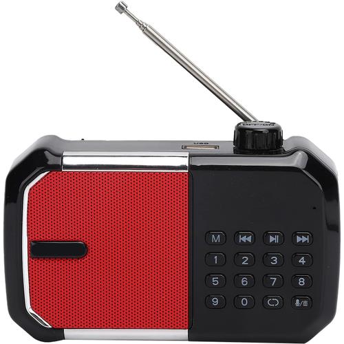 Radio FM Numérique Portable, Haut-parleur Bluetooth, Lecteur Audio USB, avec Touches Numériques 0¿9, Fonction Mémoire de Mise Hors Tension, Prise en Charge de la Carte Mémoire, pour L'extérieur à la M