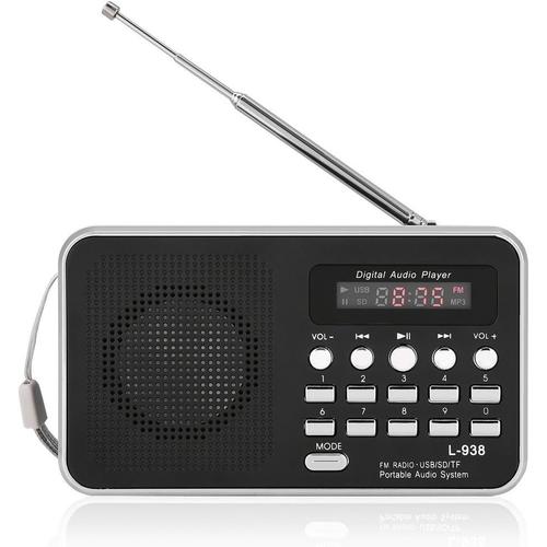 Portable Ortable Lecteur Audio numérique HiFi Musique Haut-Parleur Soutien FM Radio TF Carte SD AUX AUX w/Affichage Monde Universel FM 87.5-108