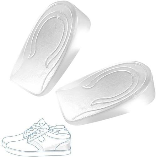 1 Paire Semelle Talon Gel 2cm,Talonettes Rehaussantes Silicone Transparent¿ Talonnette Epine Calcaneenne Tendon D'achille ¿Talonettes En Gel Pour Hommes Et Femmes¿Semelles Chaussures Gel Talon