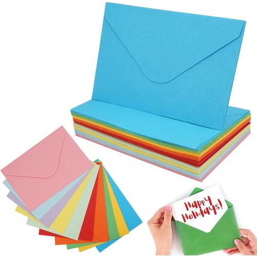 60 Pièces Enveloppe Petit Format, Enveloppe Couleur,155x105mm Mini Enveloppe De Couleur, 10 Couleurs Petites Enveloppes, Mini Enveloppes, Petite Enveloppe, Pour Cartes De Voeux, Invitation Au Mariage