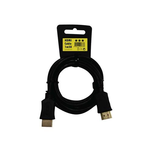 ERARD Connect STAR - Câble HDMI - HDMI mâle pour HDMI mâle - 1.5 m - blindé - noir - support 4K, support Dolby DTS-HD Master Audio