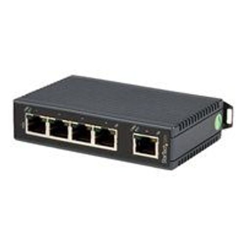StarTech.com Switch Ethernet industriel non géré à 5 ports - Commutateur 10/100 à montage sur rail DIN - Switch réseau - Commutateur - non géré - 5 x 10/100 - Montage sur rail DIN - pour P/N:...