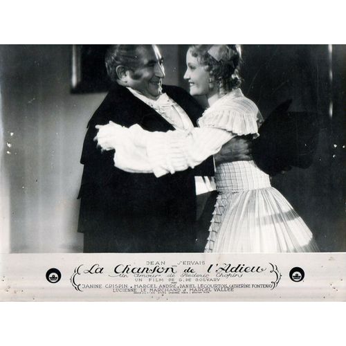 La Chanson De L Adieu : Photo Cartonnée D'exploitation Cinématographique - Format 24x30 Cm - De Géza Von Bolvary Et Albert Valentin Avec Jean Servais, Janine Crispin, Lucienne Le Marchand - 1934 #