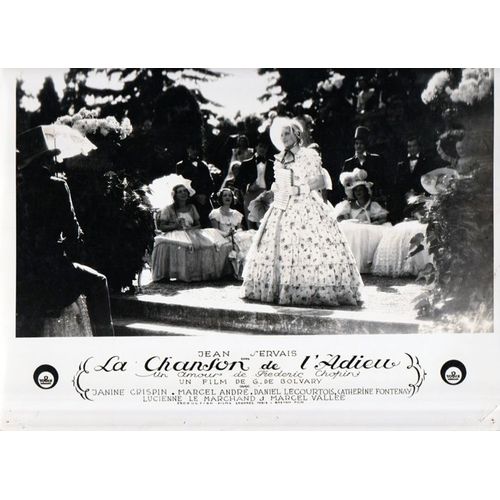 La Chanson De L Adieu : Photo Cartonnée D'exploitation Cinématographique - Format 24x30 Cm - De Géza Von Bolvary Et Albert Valentin Avec Jean Servais, Janine Crispin, Lucienne Le Marchand - 1934 #