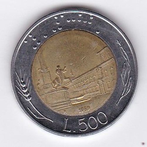 Italie 500 Lires 1989