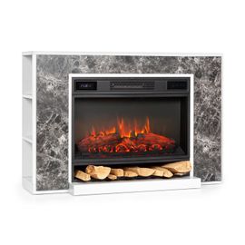 Klarstein Vulsini Nightfall Cheminée Électrique 1900 W Technologie Led Télécommande Grise