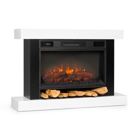 Klarstein Vulsini Hideaway Cheminée Électrique 1900 W Technologie Led Télécommande Blanche