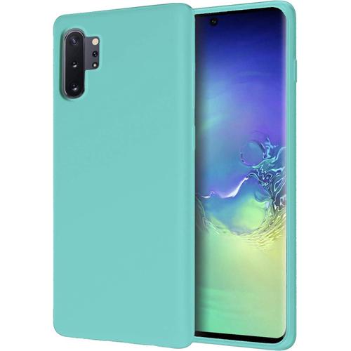 Nano Silicone Case Compatible Avec Samsung Galaxy Note 10 Plus & Note 10 Plus 5g 10+ Slim Coque Antichoc Tout Le Corps Housse De Protection Pour Téléphone - Menthe Verte