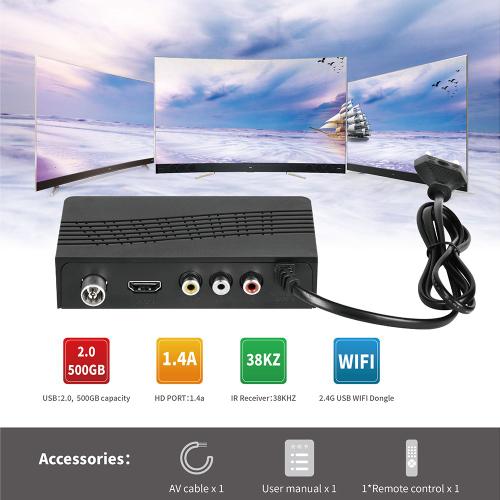 Convertisseur de boîtier TV numérique, récepteur vidéo, lecteur IPTV, décodeur Smart TV, STB, DVD, amplificateur HIFI, DVB-T2