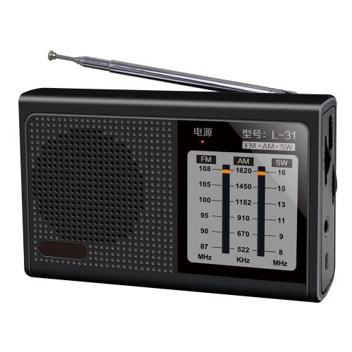 Radio FM AM SW Portable à bande complète, haut-parleur rétro avec antenne rétractable, Signal fort, appareil à large fréquence, L-31