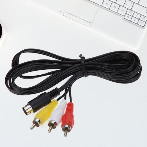 [""Câble Av Audio Vidéo 3rca 1.8 M 9 Broches Pour Sega Genesis 2 Ou 3 Fil De Cordon Adaptateur De Connexion Pour Accessoires De Jeu Genesis""]