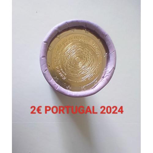 Pièce 2 Euros Commémorative Portugal 2024 Révolution Du 25 Avril Neuve De Rouleau Fdc