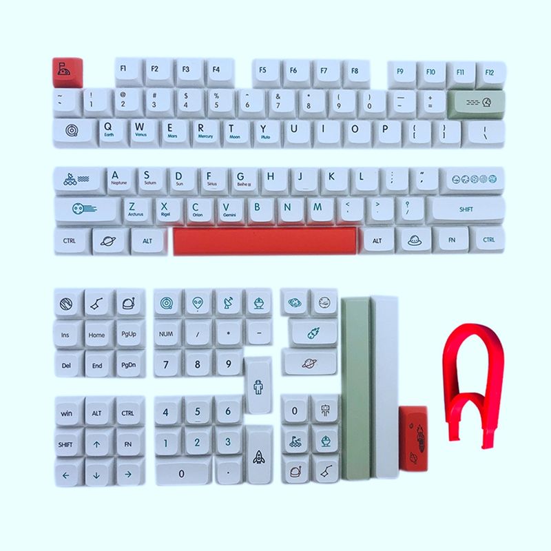 Capuchons de touches de clavier XDA en PBT, 126 touches, pou...