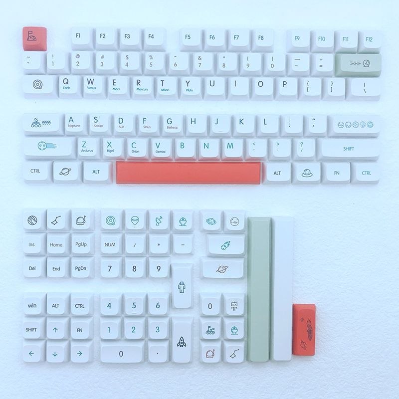 Capuchons de touches de clavier XDA en PBT, 126 touches, pou... - 2